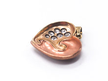Lade das Bild in den Galerie-Viewer, Gold Bicolor Anhänger HERZ Rotgold Rosegold 333K 8 Karat