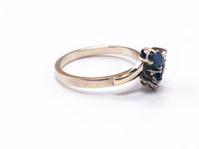Lade das Bild in den Galerie-Viewer, Antik Vintage Retro Goldschmuck Gold Ring I Saphirblau + Diamanten I 14 Karat 585K