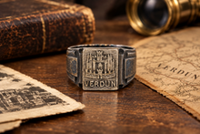 Lade das Bild in den Galerie-Viewer, Militaria | Antik | Verdun | Herren Männer Ring | Silber + 850er GR 64
