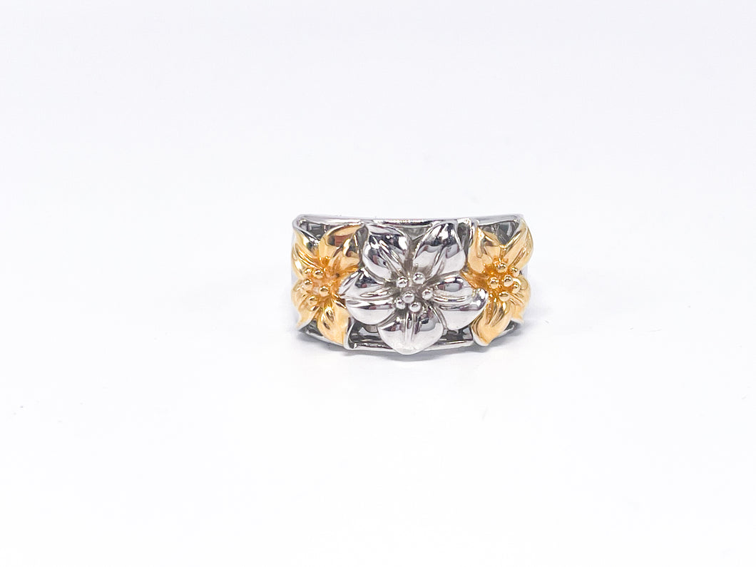 3 Flowers Blumen Ring | Silber | Silberschmuck | Schmuck | Gr. 62/63 | 925er