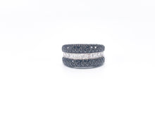 Lade das Bild in den Galerie-Viewer, Silber | Silberschmuck | Damen Schmuck | CZ schwarz weiß Ring | Gr. 62/63 | 925er
