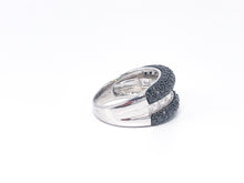 Lade das Bild in den Galerie-Viewer, Silber | Silberschmuck | Damen Schmuck | CZ schwarz weiß Ring | Gr. 62/63 | 925er
