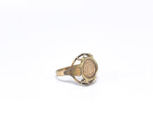 Lade das Bild in den Galerie-Viewer, Vintage - Antik Schmuck | Siegelring Gold Ring Münzring Münze | JFK In Memoriam John F. Kennedy | 8 Karat 333K
