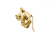 Lade das Bild in den Galerie-Viewer, Panther I Damen &amp; Herren Gold Anhänger I *Saphir blaue schwarze Augen* I 14 Karat 585K
