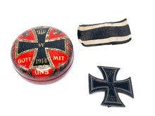 Lade das Bild in den Galerie-Viewer, Militaria | Eisernes Kreuz 1914 W Nadel S-W | GOTT MIT UNS | Orden Band | Deutschland
