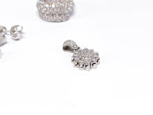Lade das Bild in den Galerie-Viewer, Luxus Italy Weißgold Damen Schmuck Set Creolen Anhänger Ring 54 | 18 Karat 750K
