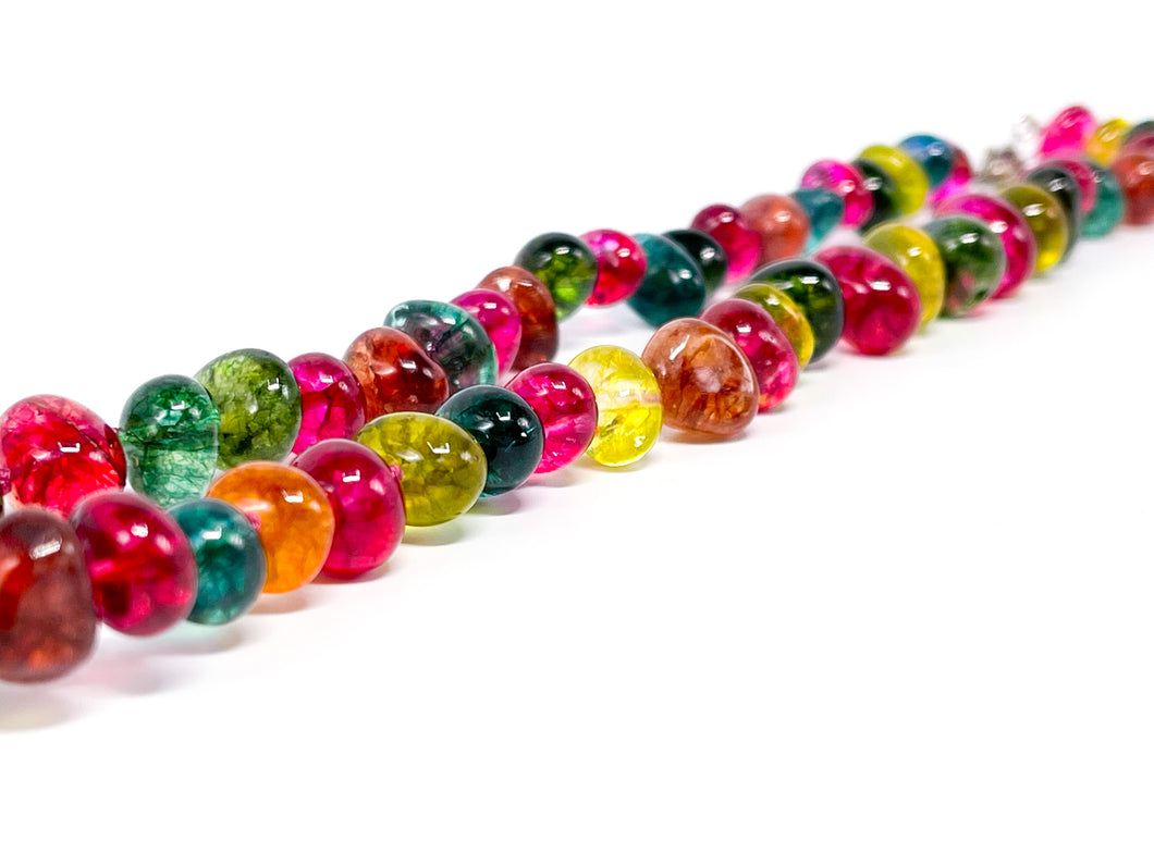 Murano Kunterbunt I Silberschmuck I Silber Kette I handgefertigt I 44/45cm I 925er
