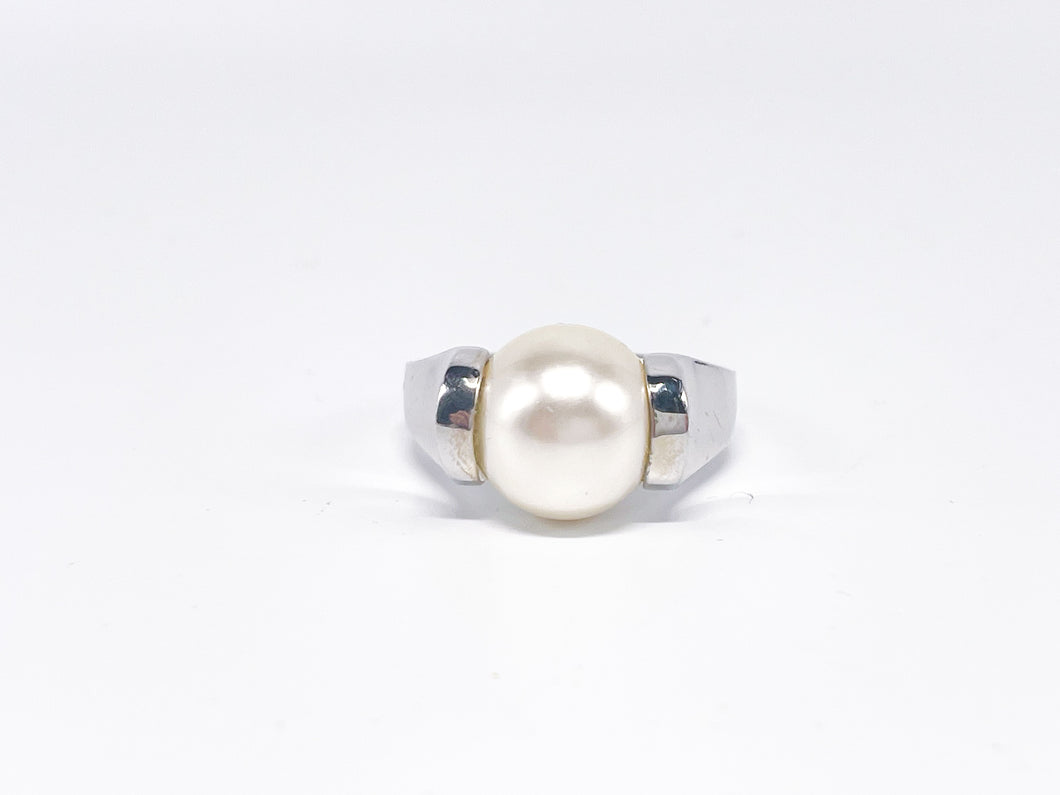 Silber Perlen (weiß-beige) Ring | Silberschmuck | Schmuck | Gr. 59/60 | 925er